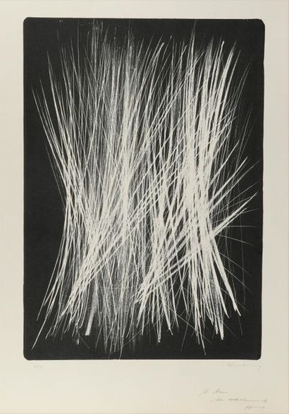 null Hans HARTUNG(1904 – 1989)

Sans titre une lithographie signée dédicacée numérotée...