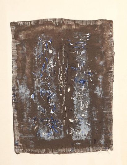 null Zao WOU-KI (1921 – 2013)

Lithographie. 1957 signée, datée. Légèrement jaunie....