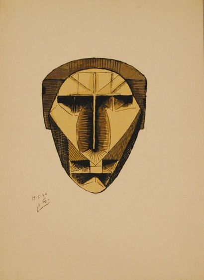 null Julio GONZALEZ (1876–1942)

Máscara, 1940

Sérigraphie.

Monogrammée et datée...