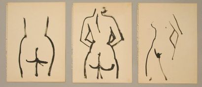 null Attribué à Mario PRASSINOS (1916-1985)

Nus féminins

Suite de trois dessins...