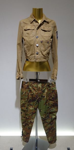 null DSQUARED 

Veste, style armée, taille 42 et un pantalon camouflage 38 

Prix...