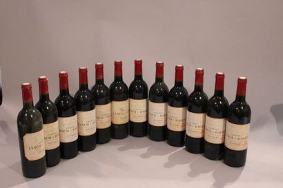 null 12 bouteilles CHÂTEAU LYNCH BAGES 1990 GCC Pauillac (caisse bois) (étiq très...