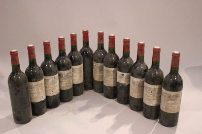 null 12 bouteilles CHÂTEAU TAILLAN 1998 Haut Médoc (étiq abîmées, 2 sans étiq)