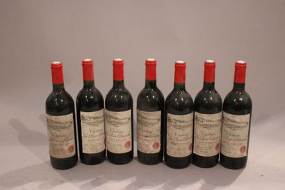 null 7 bouteilles LA ROSE BLANCHE 1995 Saint Emilion (étiq abîmées)