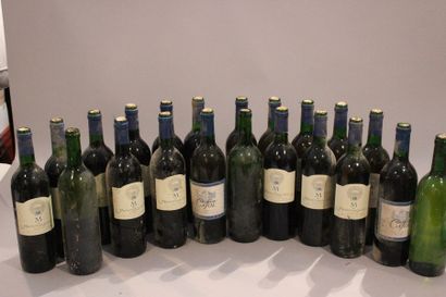 null 21 bouteilles : 17 bouteilles M DE MONTESQUIEU 1994 Péssac Léognan 8 Rouge,...