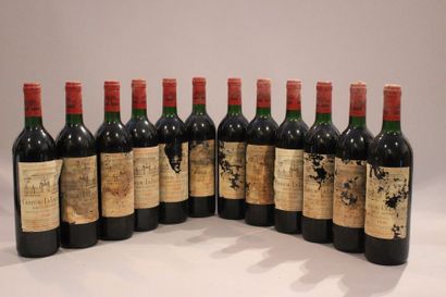 null 12 bouteilles CHÂTEAU LA LAGUNE 1989 3ème GCC Haut Médoc (BG, étiq tachées,...
