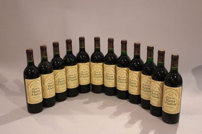 null 12 bouteilles CHÂTEAU GLORIA 1989 Saint Julien (caisse bois) (4 BG)