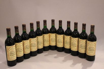null 12 bouteilles CHÂTEAU GLORIA 1989 Saint Julien (caisse bois) (BG)