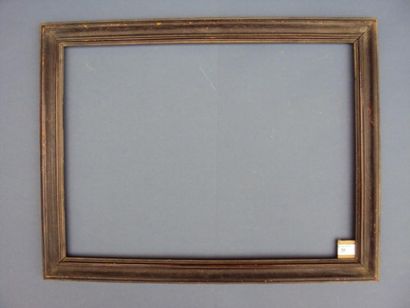 null Baguette en bois mouluré et laqué XIXe siècle 45 x 61,1 cm - Profil : 5,1 c...