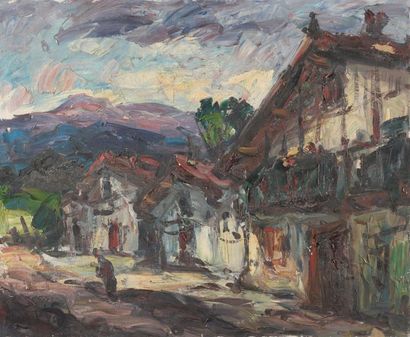 null Albert VAGH WEINMAN (1931-1983)
Village du pays basque
Huile sur toile.
Signée...