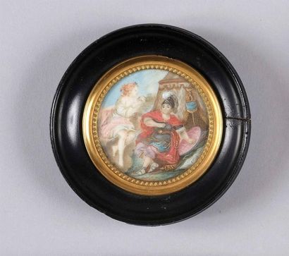 null ECOLE FRANCAISE Fin du XVIIIe siècle 

Mars et Vénus

Miniature sur ivoire de...