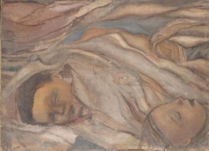 null Henri HÉRAUT (1894-1981)
Le sommeil
Huile sur toile.
Signée en bas à gauche.
65...