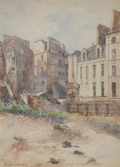 null Robert GENICOT (1890-1981)
La palissade et l'hôtel particulier
Aquarelle sur...