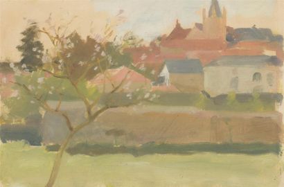 null Robert GENICOT (1890-1981)
Vue de village
Huile sur papier.
16 x 24 cm

