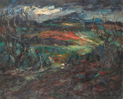 null Albert VAGH WEINMAN (1931-1983)
Paysage de Provence aux oliviers
Huile sur toile.
Signée...