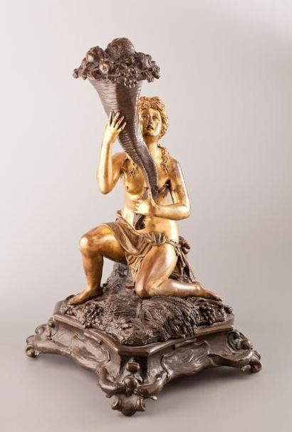  1 Sculpture en bronze et bronze doré milieu du XVIII e s. (éc. française école d'Allegrain... Gazette Drouot