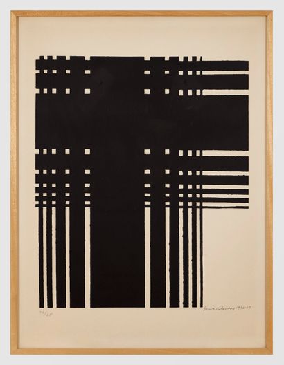 Sonia DELAUNAY (1885-1979) 
Noir et Blanc II 1936-69 Lithographie en noir sur papier




Signé...