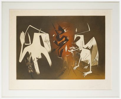 Wilfredo LAM (1902-1982) Engraving

Signed lower right, justified E.A. lower left

Dimensions:...