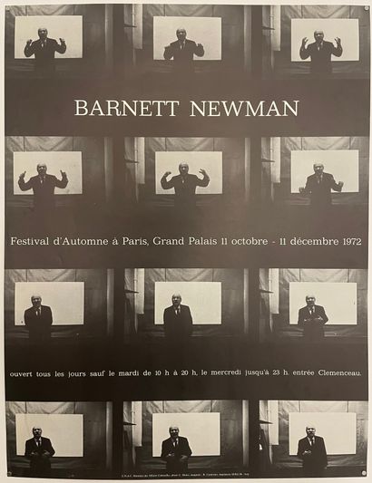 1972 Affiche de l’exposition Barnett Newman,...