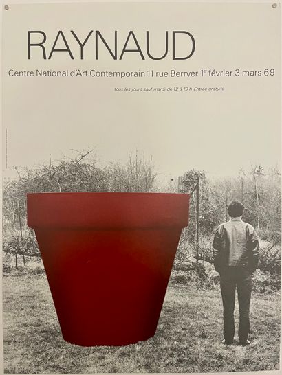 Jean-Pierre RAYNAUD (Né en 1939) 1969 Poster of the exhibition Raynaud, February...