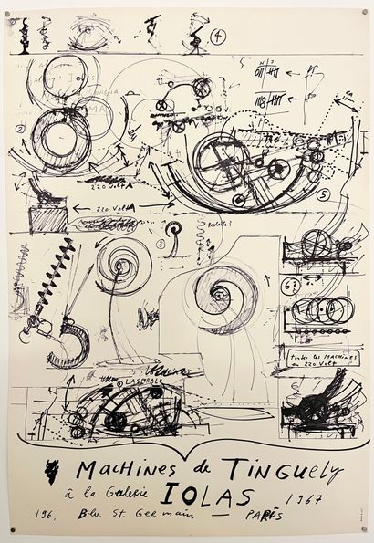 Jean TINGUELY (1925 - 1991) 
Machines de Tinguely 1967 Poster for the exhibition...