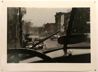 Louis STETTNER (1922-2016) 
Windshield, Upstate New York 1957 Black and white silver...