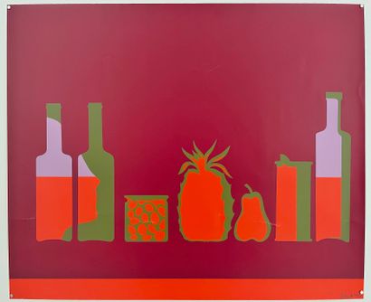 Roy ADZAK (1927-1987) The Bar - Bottles and fruits Serigraphy

Signed and numbered...