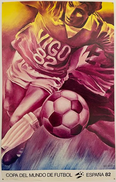 JACQUES MONORY (1924-2018) 
Copa del Mundo de Futbol 1982 Affiche pour la coupe du...