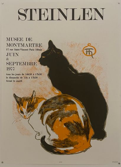 D’après Théophile Alexandre Steinlen (1859-1923) 1977 Affiche lithographiée de l’exposition...
