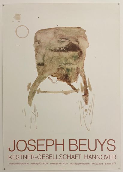 Joseph BEUYS (1921-1986) 
Affiche de l’exposition Joseph Beuys, I like America and...
