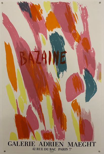 Jean BAZAINE (1904-2001) Affiche de l’exposition Jean Bazaine, Galerie Adrien Maeght,...
