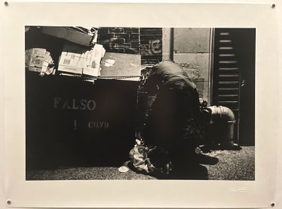 Louis STETTNER (1922-2016) 
Falso is true - Night, 57th Street, New York 1998 Tirage...