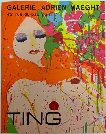 Walasse TING (1929-2010) Affiche de l’exposition Walasse Ting, Galerie Adrien Maeght,...