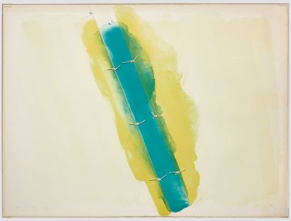 Richard SMITH (1931–2016) 
Lawson Set (Green tied in 3 sections) 1973 Lithograph...