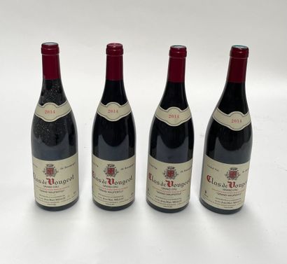4 bouteilles Clos de Vougeot Grand Cru Clos de Vougeot Grand Cru, Grand Maupertui...