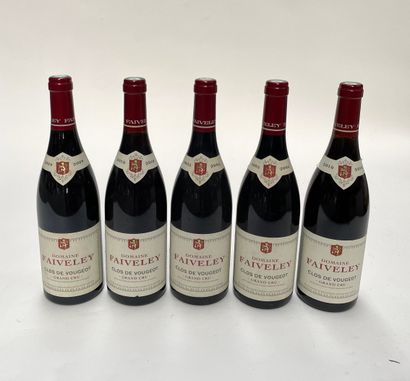 5 bouteilles Clos de Vougeot Grand Cru Clos de Vougeot Grand Cru MIX Domaine Faiveley...