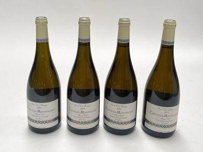 4 bouteilles Chevalier-Montrachet Grand Cru, Clos des Chevaliers (monopole) Chevalier-Montrachet...
