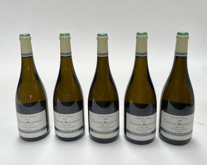 5 bouteilles Chevalier-Montrachet Grand Cru, Clos des chevaliers (monopole) Chevalier-Montrachet...