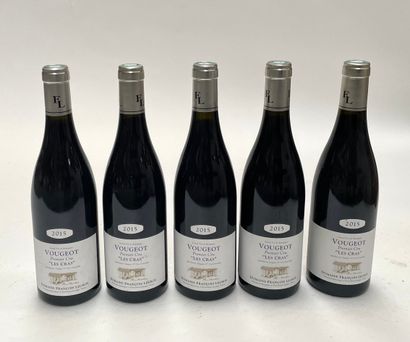 9 bouteilles Vougeot 1er Cru, Les Cras Vougeot 1er Cru, Les Cras 2015 Domaine François...