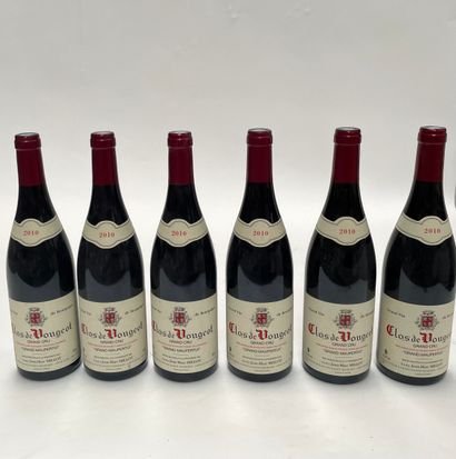 6 bouteilles Clos de Vougeot Grand Cru Clos de Vougeot Grand Cru, Grand Maupertui...