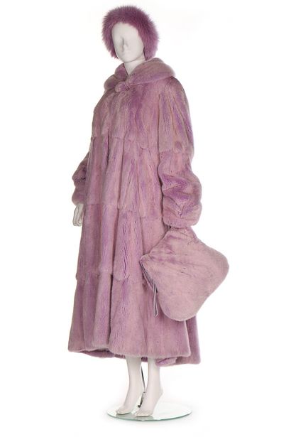 A lavender swing-style mink coat, probably...