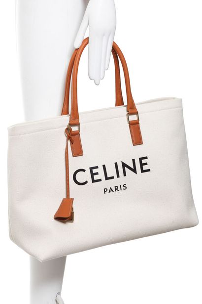 CELINE Un sac Cabas en toile Celine, 2019,

A Celine canvas Cabas bag, 2019,

stamped,...