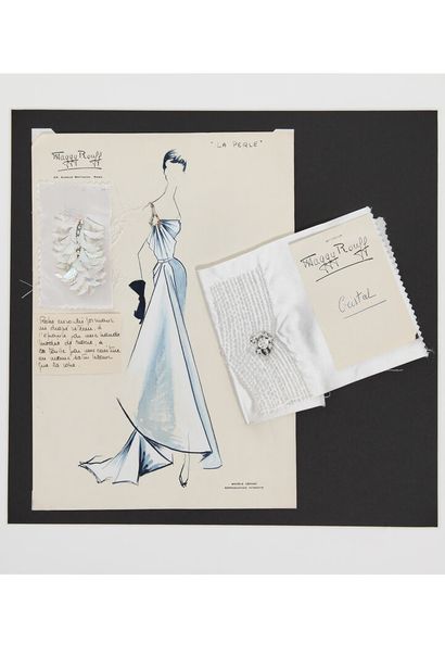 Maggy ROUFF Two Maggy Rouff sketches of evening gowns, mid-late 1950s,

Two Maggy...