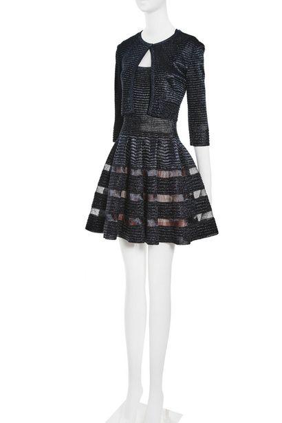 ALAÏA An Azzedine Alaia black knitted two-piece ensemble, circa 2010,

An Azzedine...