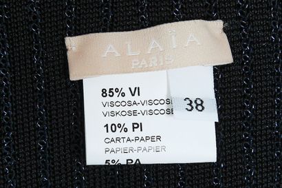 ALAÏA Un ensemble deux-pièces en tricot noir Azzedine Alaia, vers 2010,

An Azzedine...