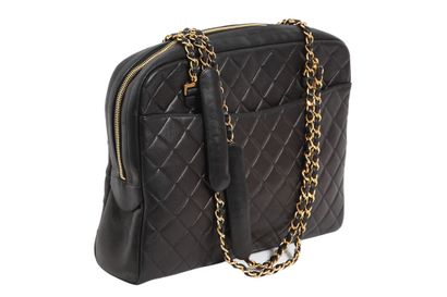 CHANEL A Chanel quilted black lambskin leather shoulder bag, 1996-97

A Chanel quilted...