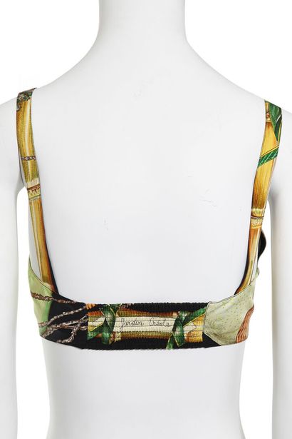 HERMES An Hermès silk blouse in 'Jardin Creole' print by Valerie Dawlat-Dumoulin,...