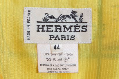 HERMES An Hermès printed yellow silk vest, 1980s-1990s,

An Hermès printed yellow...