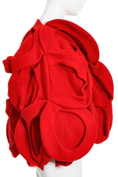 Castelbajac Rare veste "béret" en laine rouge de Jean-Charles Castelbajac, automne-hiver...
