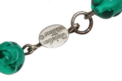 DIOR Christian Dior double strand green bead necklace, 1960

A Christian Dior double...